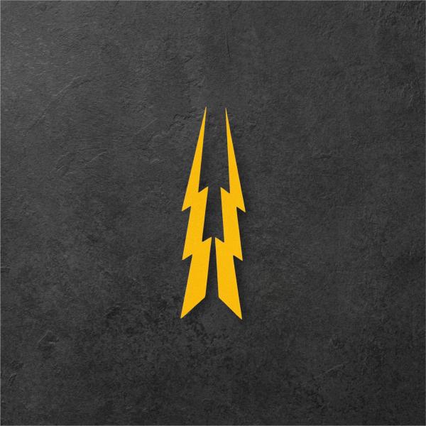 テールランプまゆげ Sサイズ イエロー 黄 サンダー ライト ブレーキ カーステッカー 車用屋外防水...