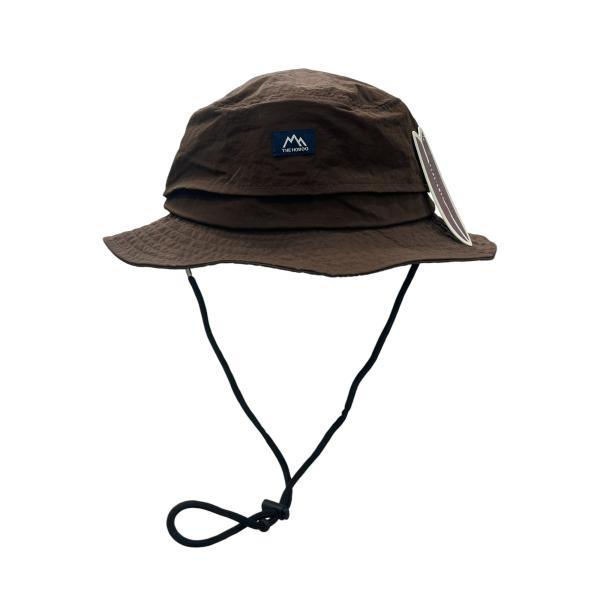 Thehoboo バケットハット ブラウン あご紐付き  軽量 メンズ あご紐 ハット アドベンチャ...