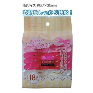 Berry Colors グランピンチ 18個入り　しっかり挟む洗濯バサミ　seiwa38-806AK｜giftcompany
