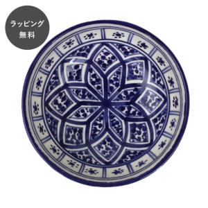チュニジア 食器 スラマ 陶器 手描き 四角 平皿 ハンドメイド 四角皿