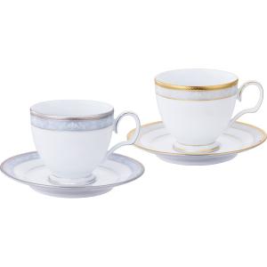 ノリタケ ハンプシャーゴールド&プラチナ ペアティー・コ−ヒ−碗皿 4335-6L/P91988 【_