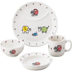 Lisa Larson（リサラーソン） 陶器の子供用食器4ピースセット（ランチ