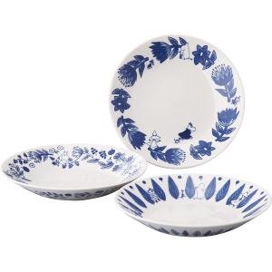 山加商店 トリオパスタプレートセット ムーミン ブルーフローラ MOOMIN