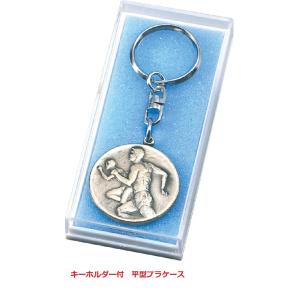 Mメダル　K型（キーホルダー付　平型プラケース）　直径3.0cm　サッカー　野球　マラソン　ゴルフ　剣道　テニス　金　銀　銅