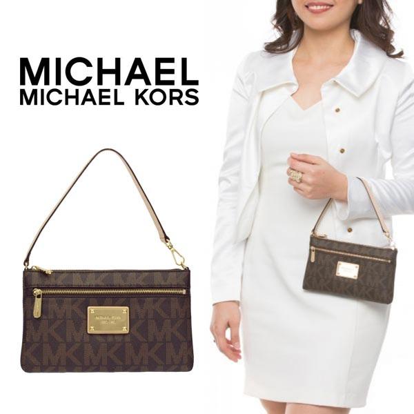 ☆MICHAEL KORS マイケルコース ハンドバッグ PVCレザー ロゴ モノグラム レディース...