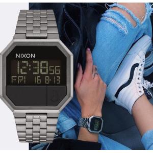NIXON/ニクソン A158632 THE RE-RUN ガンメタル デジタル メンズ レディース ユニセックス リ ラン 時計 A158-632｜gifttime