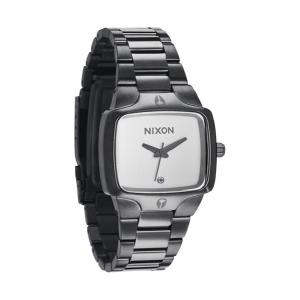 ☆NIXON ニクソン a300486 THE SMALL PLAYER GUNMETAL WHITE レディース ニクソン スモールプレイヤー 時計｜gifttime