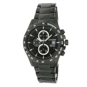 CITIZEN シチズン ブラック ステンレス 日本製クオーツ 海外モデル MENS メンズ 腕時計 an3645-51e｜gifttime