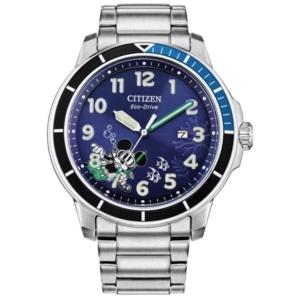 ☆CITIZEN シチズン エコドライブ Disney ミッキー ブルー aw1529-81w 海外モデル メンズ 腕時計 AW1529-81W｜gifttime