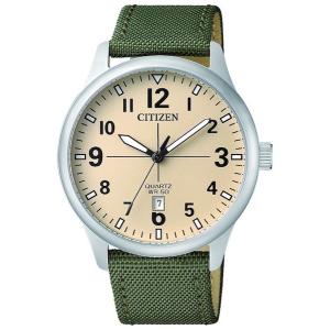 CITIZEN シチズン BL1050-05X Men's Watch Green Nylon Strap メンズ ミリタリーグリーン ナイロンキャンバスストラップ クウォーツ｜gifttime