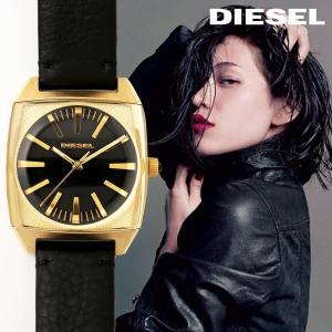 DIESEL ディーゼル DZ5557 BECKY  ベッキー ゴールド ブラックレザー アナログ レディース 腕時計｜gifttime