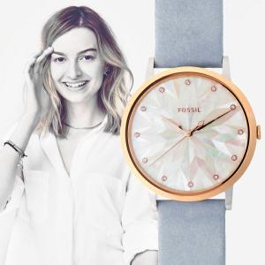 FOSSIL フォッシル VINTAGE MUSE ヴィンテージ ミューズ レザー マザーオブパール グレー レディース 時計 ES4106｜gifttime