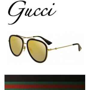 GUCCI グッチ gg0062s-001 GOLD / BLACK MIRROR UNISEX Aviator SUNGLASSES ゴールド・ブラック・ミラーレンズ ユニセックス 日本製｜gifttime