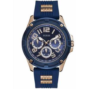 GUESS ゲス Mens GW0051G3 Delta Blue Silicone Strap ローズゴールド×ブルーシリコンバンド メンズ 腕時計｜gifttime