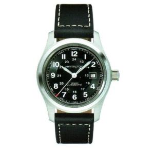 HAMILTON[ハミルトン] h70555733 Khaki Field Black Leather Automatic Men's Watch カーキ フィールド ブラックレザー 腕時計 メンズ 42mm｜gifttime