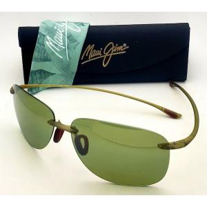 Maui Jim マウイジム 偏光レンズ HIKINA HT445-15M Polarized ハワイ発 Matte Olive / MauiPure unisex スクエア オーバル リムレス  サングラス｜gifttime