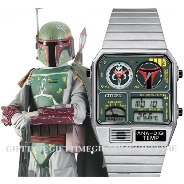 CITIZEN/STAR WARS Boba Fett JG2110-51W SILVER ANA-...