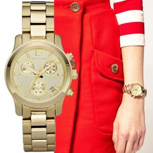 MICHAEL KORS マイケルコース Runway ランウェイ ゴールド MK5384 クロノグ...