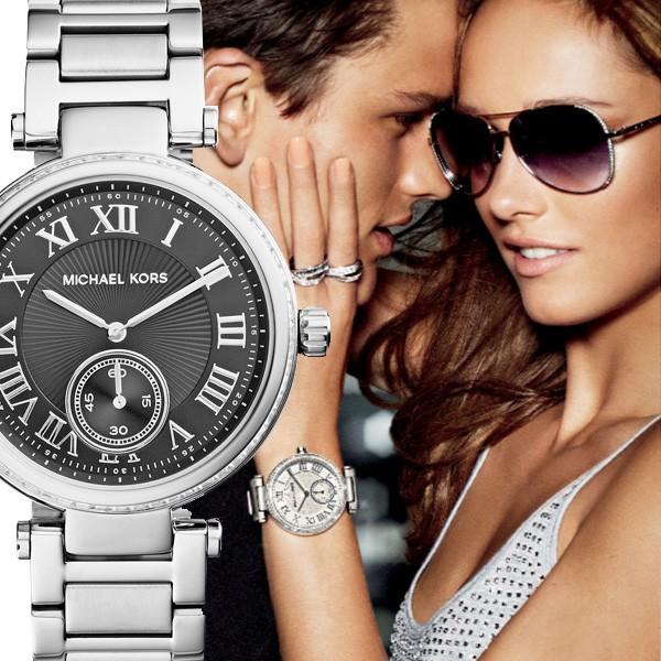 MICHAEL KORS MK6053 Skylar Silver/Black-Tone Ladie...