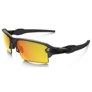 OAKLEY オークリー oo9188-10 FLAK 2.0 XL POLARIZED Matte Gray Smoke Fire Iridium 偏光サングラス｜gifttime