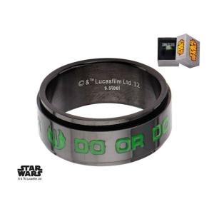 STAR WARS スターウォーズ US-12（日本:25号）ユニセックス リング 指輪 ring-dodn-12 "DO, OR DO NOT. THERE IS NO TRY" Yoda ヨーダ スピナー  UNISEX｜gifttime