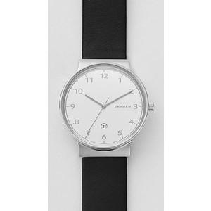 新入荷！ SKAGEN[スカーゲン] skw6291 Ancher ブラックレザーバンド SKW6291 アナログ クウォーツ メンズ 腕時計｜gifttime