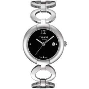 TISSOT ティソ T084.210.11.057.00 PINKY BLACK DIAL SILVER ピンキー ブラックフェイス シルバー レディース 腕時計 t0842101105700｜gifttime