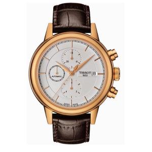 TISSOT[ティソ] T085.427.36.011.00 CARSON AUTOMATIC クロノグラフ GENT 自動巻き レザー メンズ 腕時計 t0854273601100｜gifttime