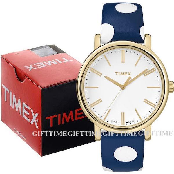 TIMEX Originals TW2P63500 Polka Dot Leather White ...