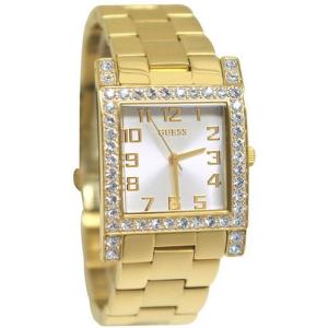 GUESS ゲス u0128l2 Yellow Gold-Tone Crystal ゴールドトーン クロノグラフ レディース 腕時計｜gifttime