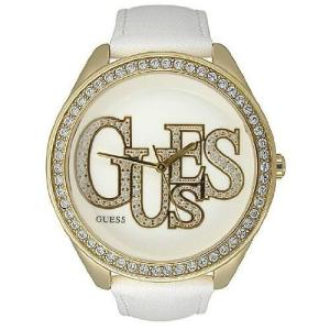 GUESS ゲス u95092l1 White Leather Strap ホワイト ゴールド レディース 腕時計｜gifttime