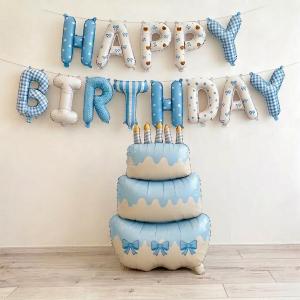 誕生日 飾り付け ケーキバルーン ガーランド ...の詳細画像1