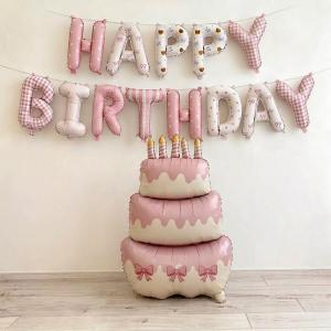 誕生日 飾り付け ケーキバルーン ガーランド ...の詳細画像2