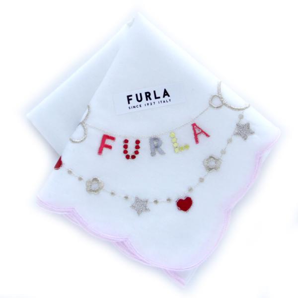 フルラ FURLA ハンカチ レディース 婦人 プリントブランド ハンカチーフ