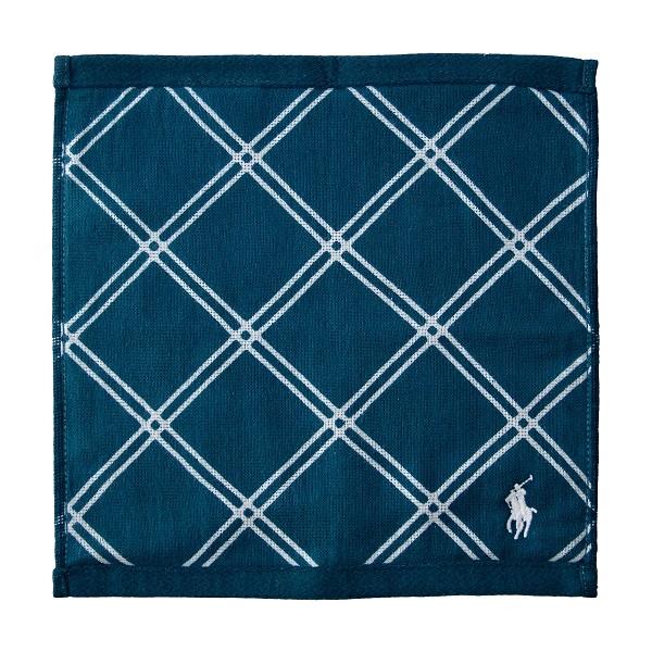 ラルフローレン ハンカチ RALPH LAUREN  ダイヤシェイプ ネイビー ミニタオル　タオルハ...