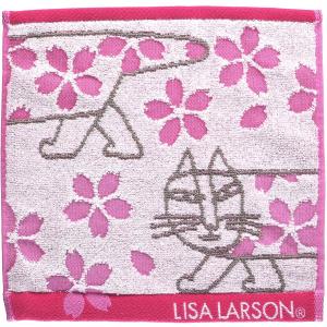 丸眞 ハンドタオル LISA LARSON リサ・ラーソン 25×25cm 桜マイキー 綿100% 無撚糸使用 6805010100｜giftyouty