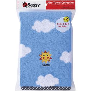 サッシー Sassy フェイスタオル ブルー 袋入り SF-9102 エアリータオルコレクション