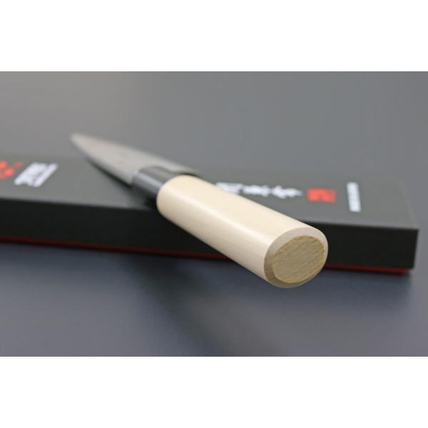 包丁 日本製 KC-513 関兼常 白紙ダマスカス 出刃 朴柄 120mm