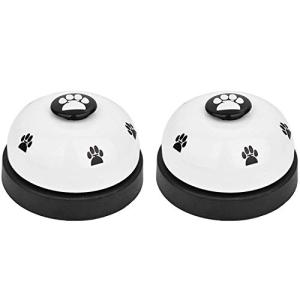 Katigan ペットベル 2パックトイレトレーニング用滑り止めのゴム底付きメタルベルドッグトレーニング犬のドアベル小型犬猫用クリアリングペット用具通信機器