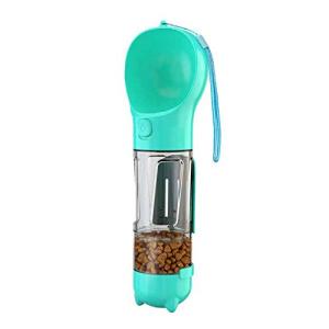TOAMIT 東亜産業 ペットおでかけボトル エサ 給水 300ml エチケット袋 フードストッカー付 サイズダウン可能 便利