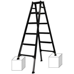 ALINCO アルインコ 伸縮脚付 はしご兼用脚立 PRW150BK 両面 ALINCO アルインコ 伸縮脚付 はしご兼用脚立 PRW150BK 両面