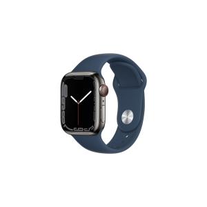 Apple（アップル）  MKJ13J/A Apple Watch Series 7 GPS+Cellularモデル 41mm  [グラファイトステンレススチールケース/アビスブルースポーツバンド]
