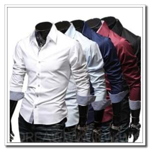 シャツメンズ長袖オックス無地ビジネスワイシャツボタンダウンワイドカラーcs-144