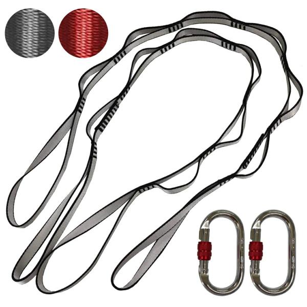 デイジーチェーンスリング カラビナセット GiGant公式 ハンモック ベルト 2本 カラビナ 2個...