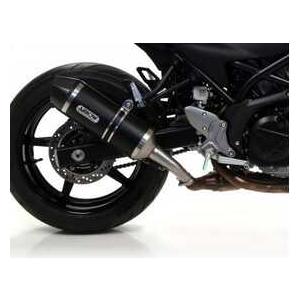 Arrow SV650 21-24 スリップオン Race-Tech アルミダーク/カーボンエンド ...