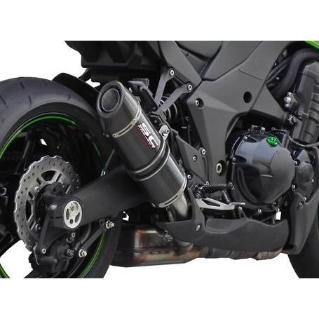 SCプロジェクト ショートOVAL スリップオン カーボン kawasaki Z1000 10-13...