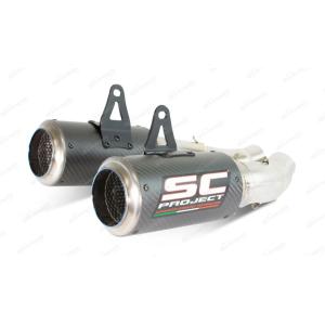 SCプロジェクト Kawasaki Z1000 17-21 DUALカーボンCR-Tスリップオン K...