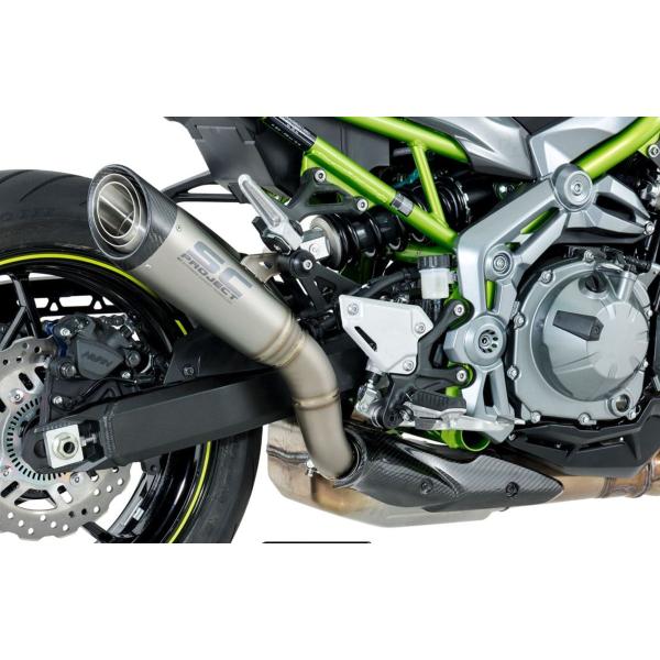 SCプロジェクト Kawasaki Z900 2017-2019 チタンマフラー(カーボンエンド)フ...