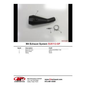 M4 Exhaust GSX-R750 2011-2025 GPスリップオンブラックマフラー