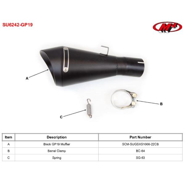 M4 Exhaust GSX-S1000 2021-2026 スリップオン GP19 ブラック SU...